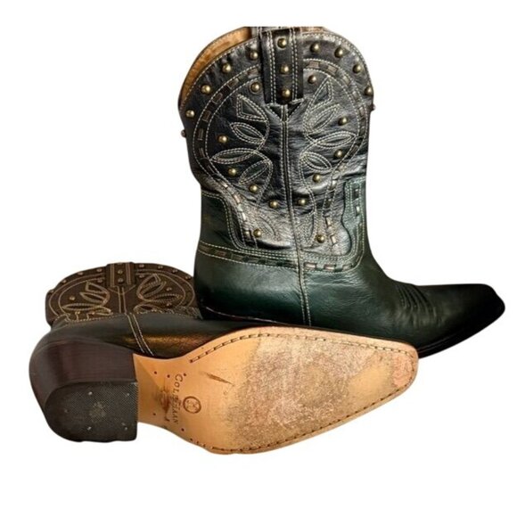 Cole Haan Studded Western Ankle Boots - crafted in Brazil - Picture 10 of 10